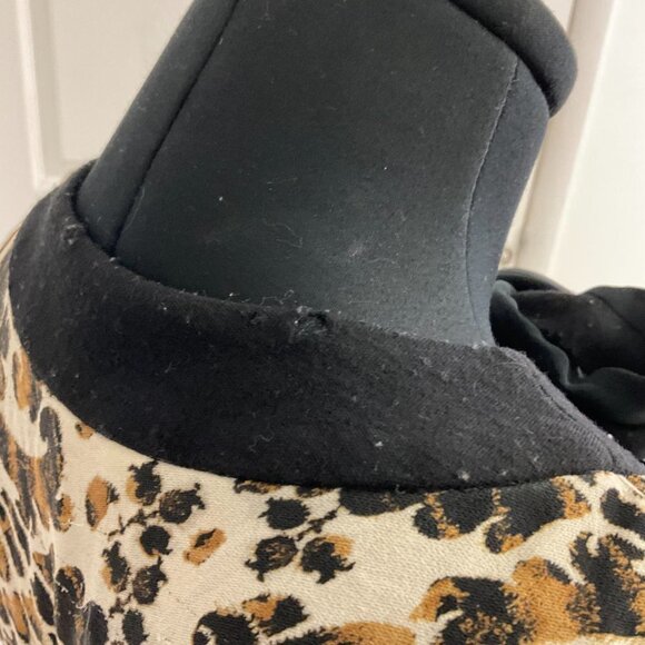 Diane Von Furstenberg  Animal Print A-Line Dress Short Sleeve Size 6 Brown - Picture 4 of 4